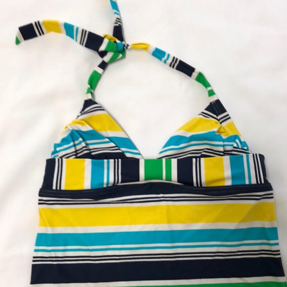 Cute striped tankini Sz M (top) Sz L (bottoms) - Picture 2 of 6